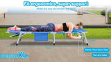 3-in-1 Heavy Duty Tanning Chair with Face Hole Adjustable 5-Position Folding Chaise Lounge Chairs W3399P310388