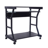 Moveable Four-wheel Computer Desk Black 05528576