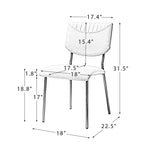 ZUN Virginia Upholstery Dining Chair with Transfer Print Legs,Set of 4, Mustard W1137P167647