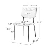 ZUN Virginia Upholstery Dining Chair with Transfer Print Legs,Set of 4, Mustard W1137P167647