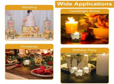 24 Pack Mercury Glass Votive Candle Holders, Gold Silver Speckled Tealight Candle Cups for Wedding, 58532417
