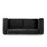 Mirod Comfy 3-seat Sofa with Tufted Back and Arm, Modern for Living Room 69439.00BLK