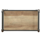 Antique Oak and Sandy Grey 4-tier Bookcase B062P184589