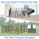 ZUN Dog Pens Outdoor 32" Height Foldable 12 Panels Heavy Duty Metal Portable Dog Playpen Indoor W1422120890