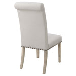 ZUN Beige and Pine Upholstered Parsons Dining Chair B062P153699