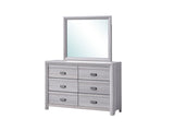 1pc Contemporary Six Drawers Dresser Gray Driftwood Finish Rustic Finish Bedroom Wooden Furniture B011P234753