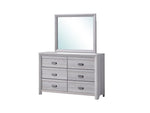 ZUN 1pc Contemporary Six Drawers Dresser Gray Driftwood Finish Rustic Finish Bedroom Wooden Furniture B011P234753