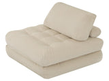 62.9"Corduroy Fabric Beanbag Couch for Living Room, Bedroom & Dorm, Cozy Fluffy Cloud Mini W3975P548698