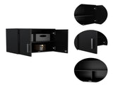 Black Wengue 2-Door Rectangle Wall Cabinet B06280347