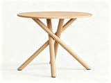 Modern Round Side Table with Crossed Metal Legs, 23.6" Small Accent End Table with Adjustable Feet, 48245922