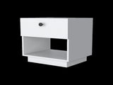 White 1-Drawer Nightstand B062P175089