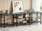 Industrial 3-Tier TV Stand for 65 Inch TV, Heavy Duty Metal Frame Entertainment Center with Anti-Tip 47939167