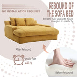 COOLMORE Chenille 2-seater lazy sofa With 5 back pillows,Comfy Sofa- Deep Seat Couch for Living W395P197934