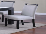 Contemporary Style 2pc Dining Chairs w Wooden handle Upper back Rest Charcoal Wooden Legs Soft B011P367203