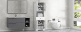 ZUN Tall Bathroom Cabinet with Four Doors, Large Storage Space Open Shelve, Upper Storage Cabinet, White N725P188459K