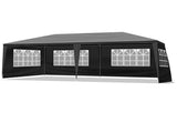 10x20ft Black Pop Up Canopy Tent, 6 Removable Sidewalls with 2 Doors 4 Windows, 38534135