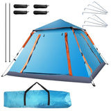 4-5 Person Pop-Up Camping Tent, Instant Setup Family Tent with 2 Mosquito Nets Windows, Portable for 55204653
