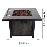 50000 BTU, CSA Certification Square Gas Fire Table ,Contain 5 kg Lava Stone And Rainproof W2734P194105