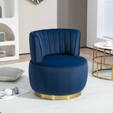 COOLMORE 360 Degree Swivel Cuddle Barrel Accent Sofa Chairs, Round Armchairs with Wide Upholstered, W395P145392