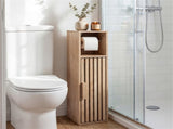8" Slim Narrow Toilet Paper Cabinet with Adjustable Shelf, Slim Bathroom Storage Cabinet for Small 67874052