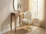 Modern Accent Chair Cozy Armchair Upholstered Reading Chair with Gold Metal Frame Living Room, N763P360688A