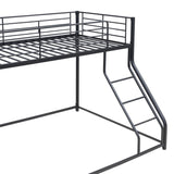 Metal Floor Bunk Bed, Twin XL over Queen, Black MF309470AAB
