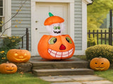 2.8 FT Halloween Inflatables Animated Pumpkin Ghost, Outdoor Decorations Blow Up Yard Decor with 71102192
