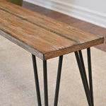 ZUN Aryven Industrial Wood Dining Bench, Rustic Dark Pine Finish T2574P164623