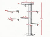 Beige 3-in-1 Cat Wall Shelves for Climbing & Sleeping 08448041