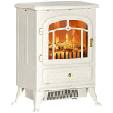 22" Electric Fireplace Heater, Freestanding Fire Place Stove with Realistic LED Flames and Logs, and 43591736