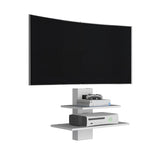 Burgos Floating Shelf, 2 Tier-Shelf Wall Unit with Cable Management B200P173214