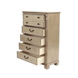 ZUN Antique Silver 1pc Chest Of Drawers Storage Bedroom Furniture Traditional Classic Style Chest B011P238882