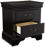 ZUN Contemporary Bedroom Furniture Nightstand Black Color 2 x Drawers Bed Side Table Pine wood B01149894