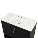 ZUN 36" Bathroom Vanity with Sink, Multi-functional Bathroom Cabinet with Doors Drawers, MDF Frame WF319758AAB