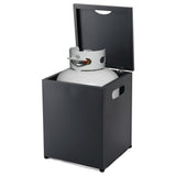 41*41*50.5cm Square Black Flip-top Gas Storage Garden Iron Side Table 94913946