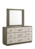 Gem Modern Style Mirror Made with Wood in Beige & Brown B009P254154