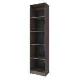 FM FURNITURE Beaver Balley Bookcase with Open Storage and 5 Shelves, Stained Walnut B128P301395