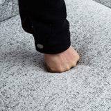 Convertible Combination Sofa Sofa L-Shaped Sofa with Footstools with Storage, WhiteBlack Sofa for W2012P253014