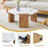 31-inch modern-style hexagonal coffee table,with white marble surface W1512P359221