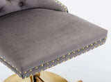 Furniture,Thick lden Swivel Velvet Barstools Adjusatble Seat Height from 25-33 Inch, Modern 86040827