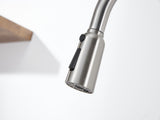 Kitchen Sink Faucet with Pull Out Sprayer Brushed Nickle,Stainless Steel High Arc 3 Way Setting 76791346