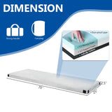 ZUN 75"D x 25"W x 2.5"H Memory Foam Camping Mattress 43509766