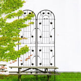 2 Pack Metal Garden Trellis 86.7" x 19.7" Rustproof Trellis for Climbing Plants Outdoor Flower W1586P243852