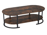 2-Tier Coffee Table with Metal Frame, 1005045 cm Robot Vacuum Friendly Accent Table, 88 lbs 18288124