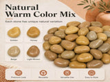 38 lbs khaki River Rocks, 2-3 inch Polished Pebbles - Decorative White Stones for Indoor/Outdoor 57501419