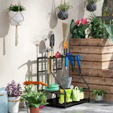 3-Tier Garden Tool Organizer with Hooks 86103171