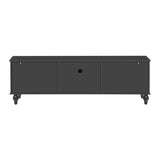 ZUN 68.9'' Modern TV Stand for TVs up to 75 Inches, Entertainment Center Media Console with Fluted Glass 79671336