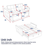 Sleeper Sofa, Convertible Sofa, Recliner, Bed, 3-in-1, 3-Position Adjustable Backrest, 2-Seater 02898067