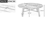 Outdoor Dinning Table with an Umbrella Hole for Patio, Backyard, Garden, Antique Gray WF321703AAE