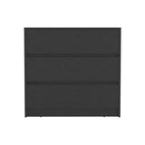 Dresser Maldus, Three drawers, Black Wengue Finish B092122832